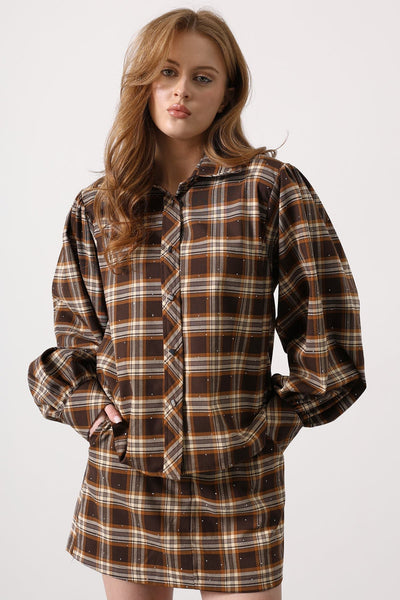 BLUZA ECOZALÁ CU VOLANE - MARO-BEJ