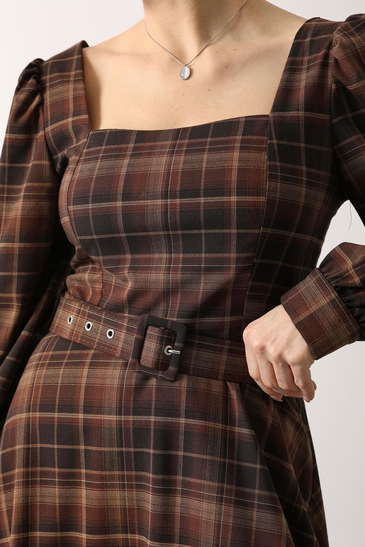 ROCHIE ECOZALÁ CU GULER PĂTRAT ȘI CUREA - Maro-Negru