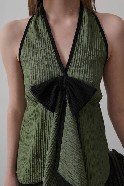 Set Tricot cu Detaliu Fundă - Cachi