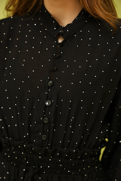 ROCHIE CU VOLANE - Negru