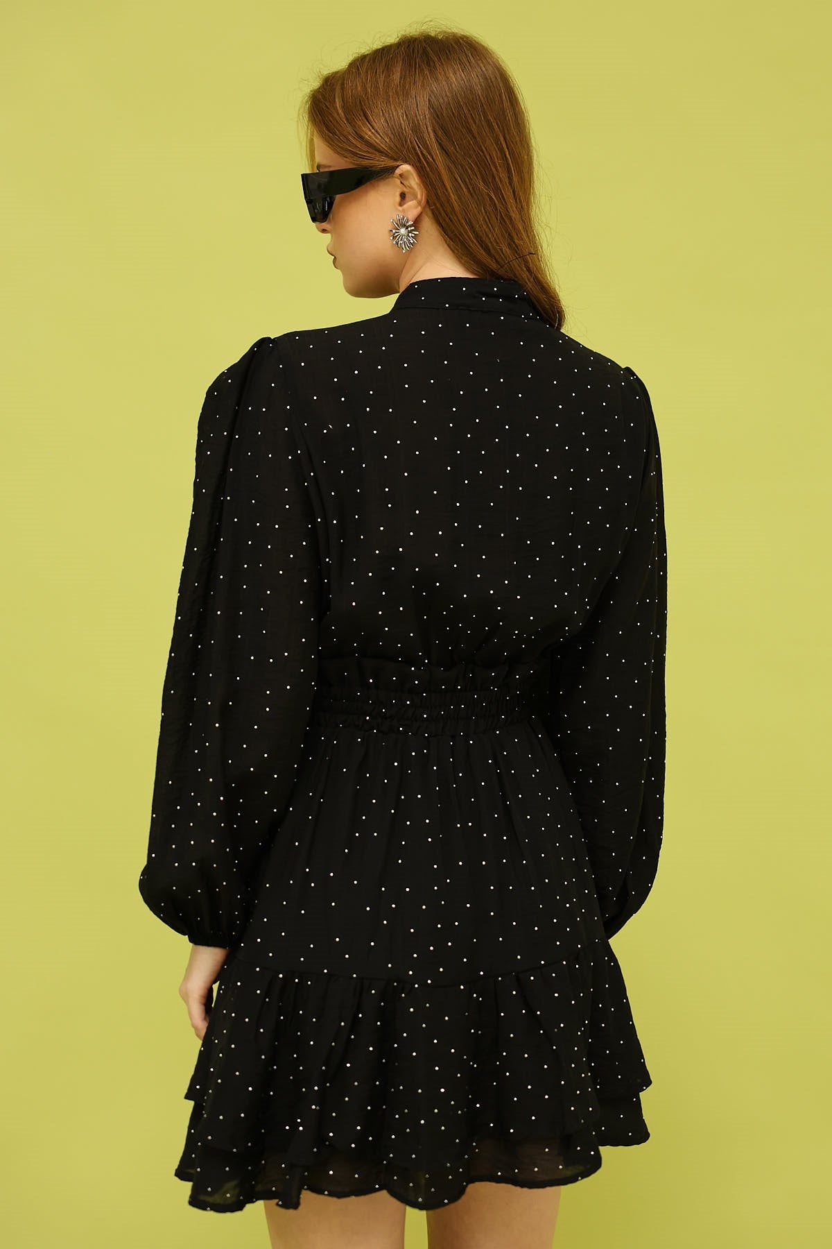 ROCHIE CU VOLANE - Negru