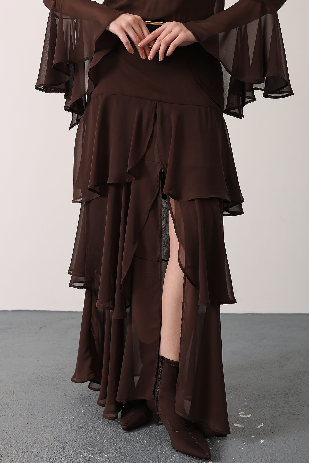 ROCHIE LUNGĂ CU DESEN ZEBRĂ - Maro