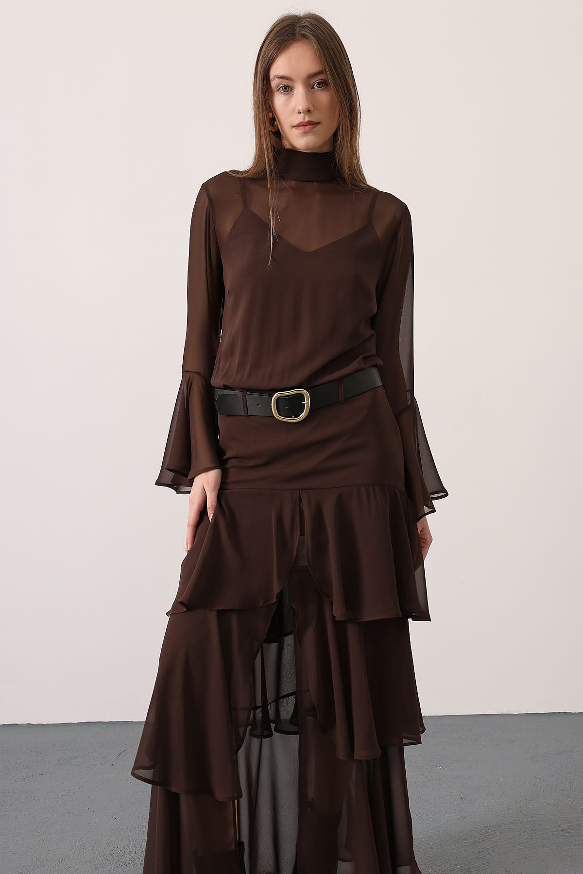 ROCHIE LUNGĂ CU DESEN ZEBRĂ - Maro