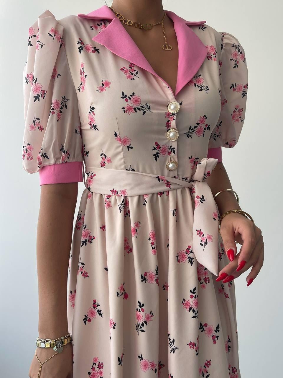 Rochie Midi Vesoul cu guler tip cămașă
