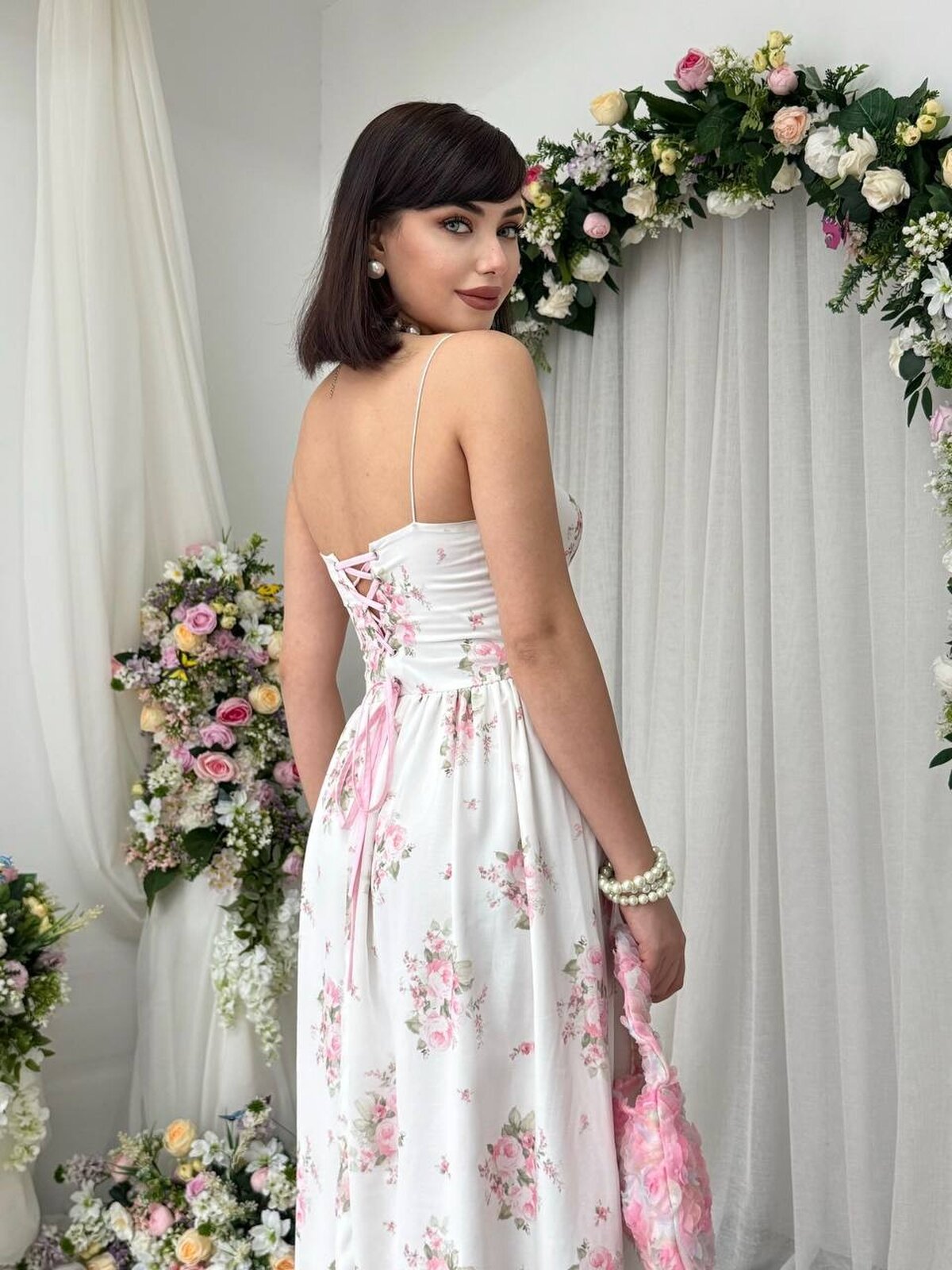 Rochie Vrone cu Detalii din Șiret