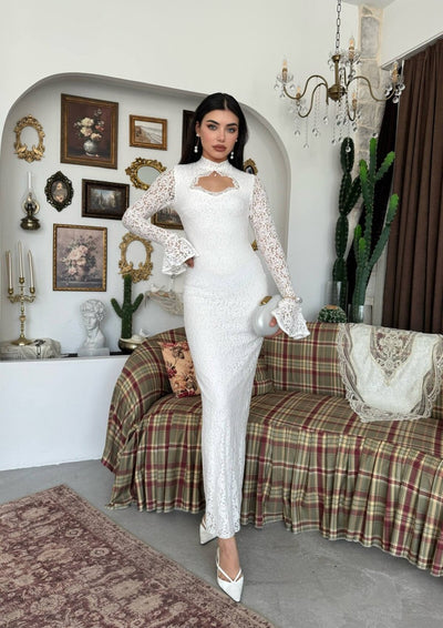 Wexo Dress with Low-Cut Neckline Detail