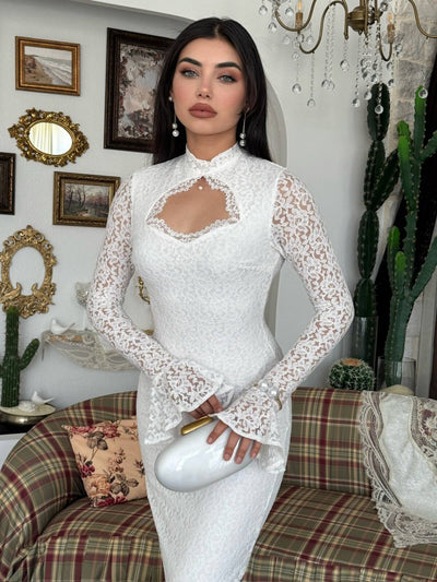 Wexo Dress with Low-Cut Neckline Detail