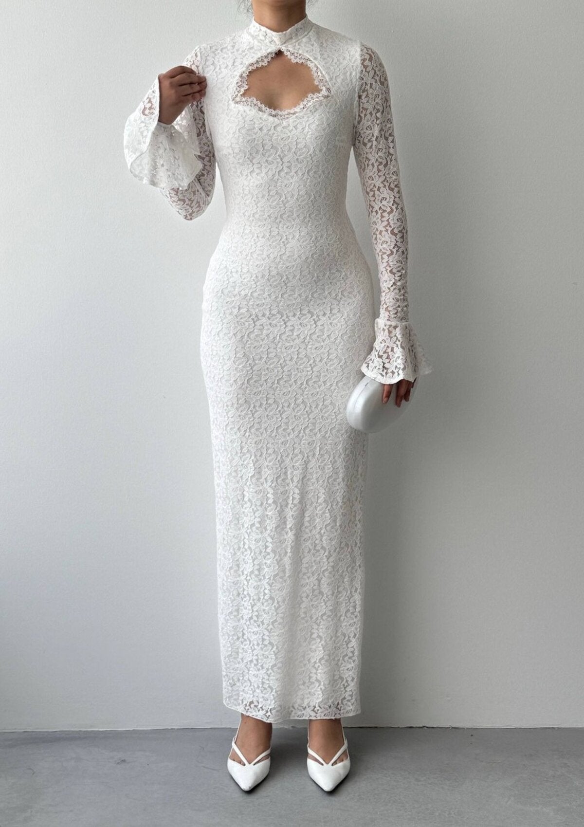Wexo Dress with Low-Cut Neckline Detail