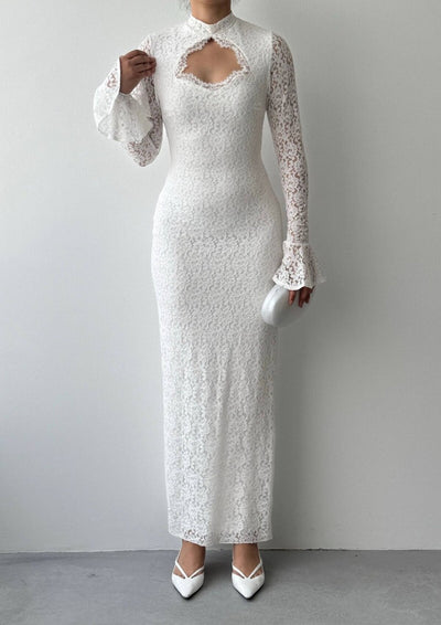Wexo Dress with Low-Cut Neckline Detail