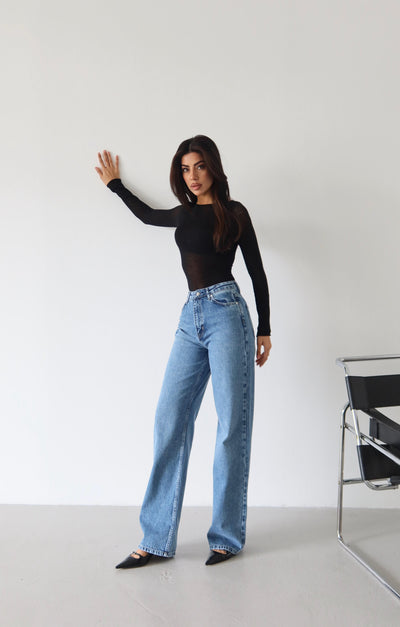 Pantaloni blugi pentru femei cu talie înaltă, croială țigară