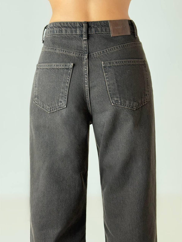 Geniş Paça Wide leg Brown Jean Pantolon