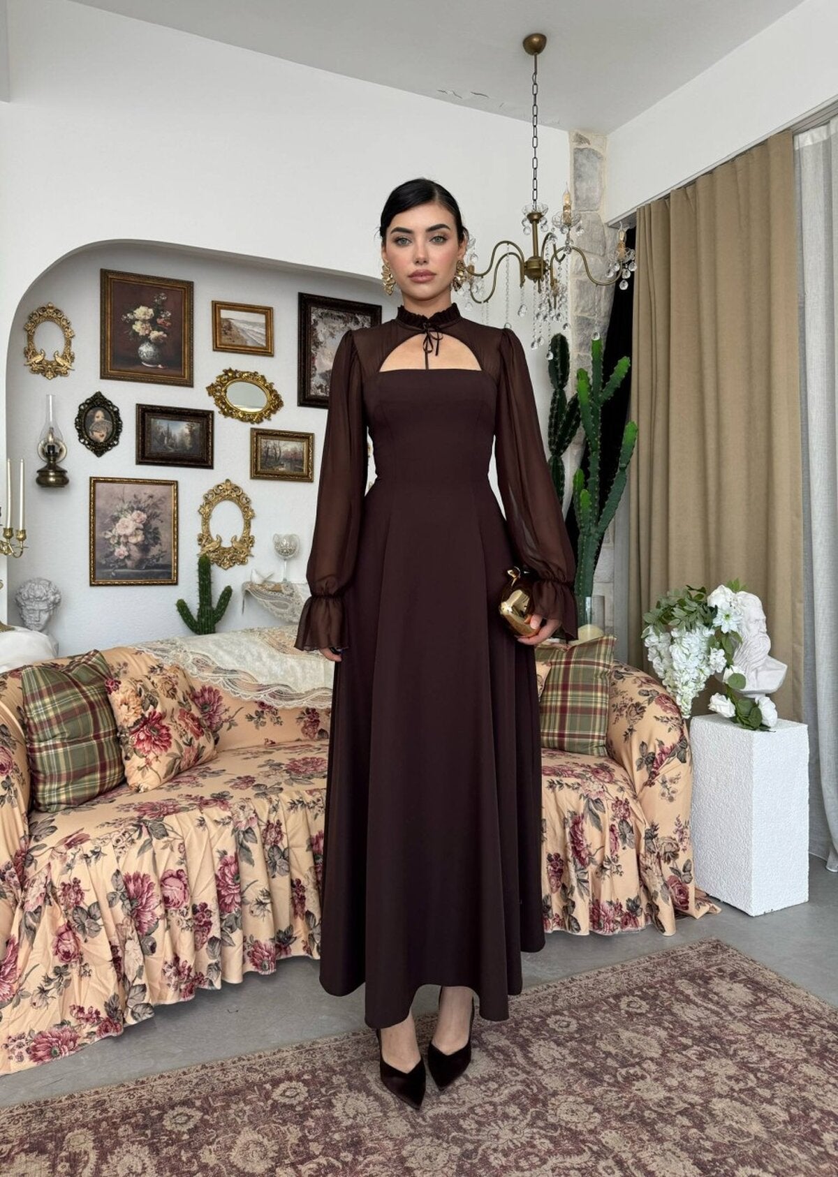 Rochie Wome cu detalii tip pelerină