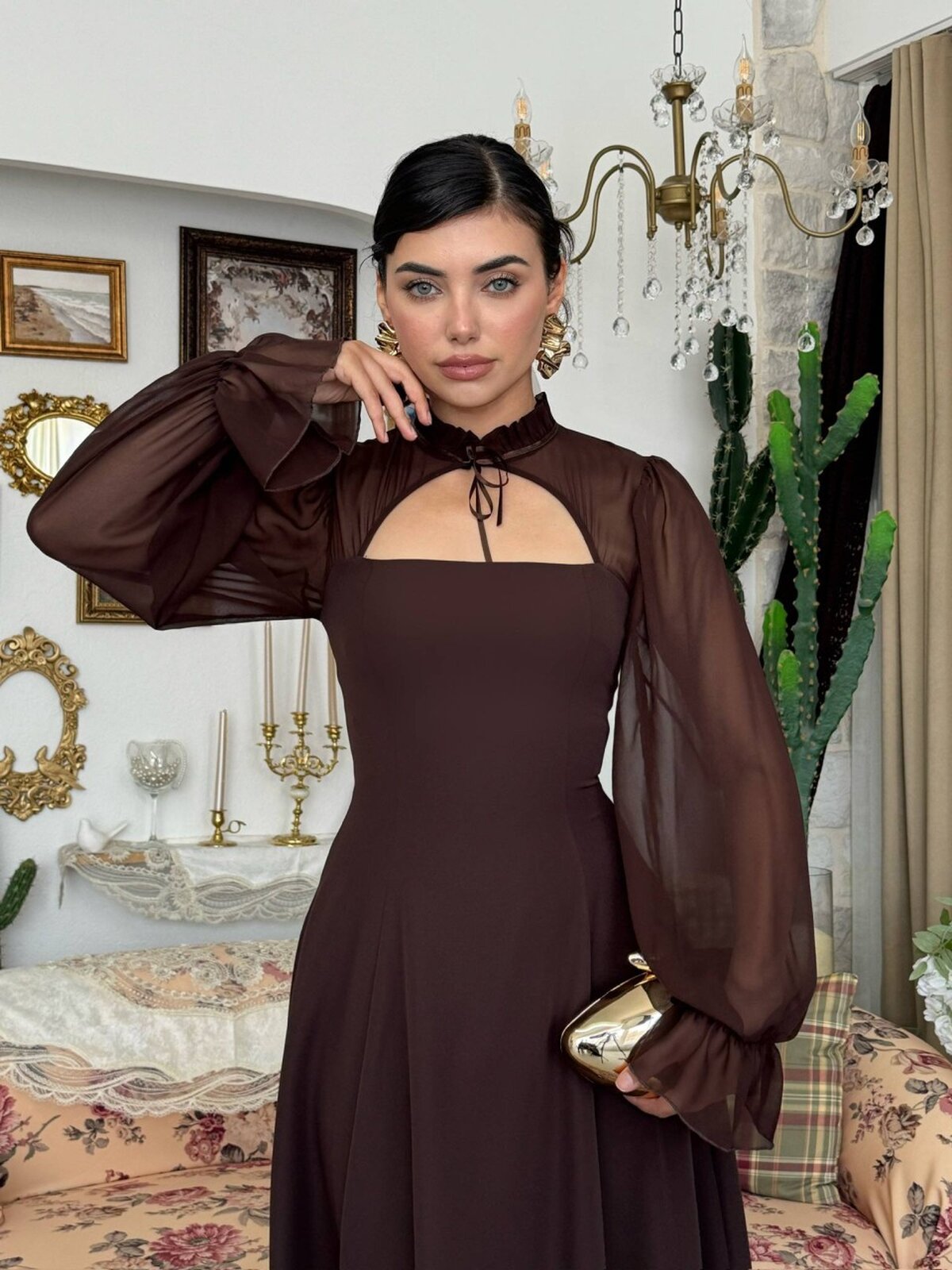 Rochie Wome cu detalii tip pelerină