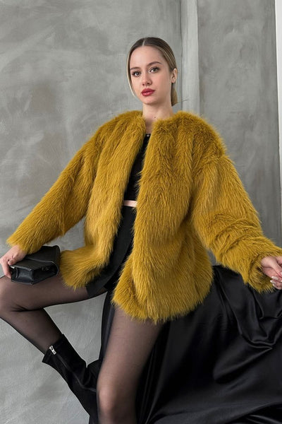 Plush Wholesale Coat - Olive Green
