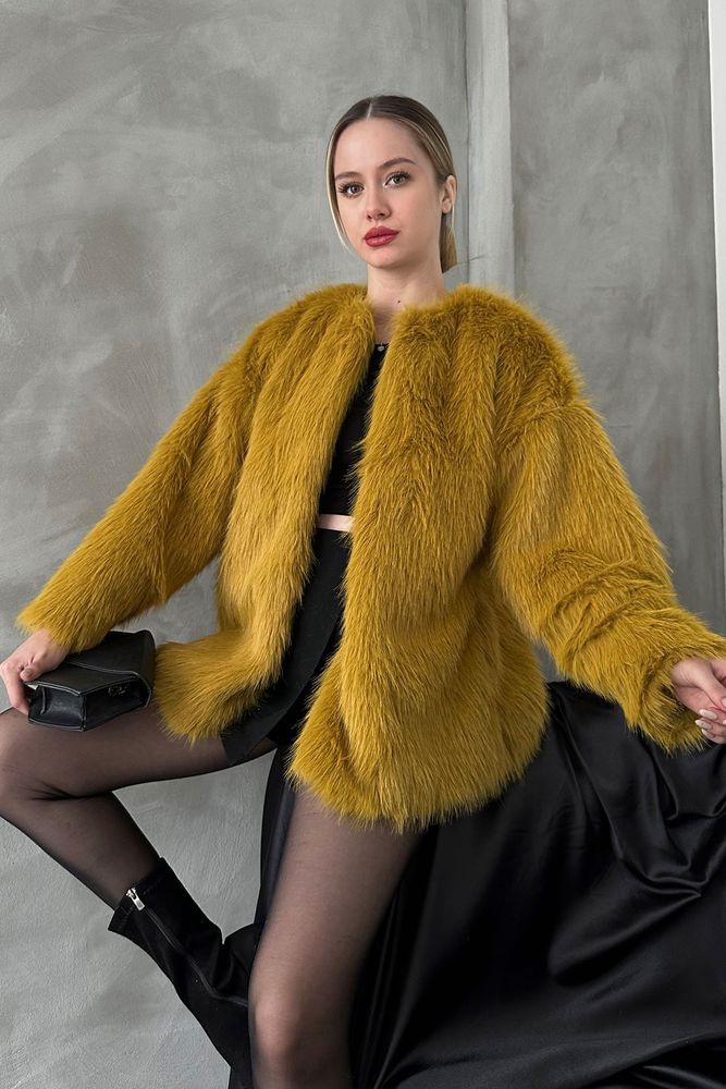 Plush Wholesale Coat - Olive Green