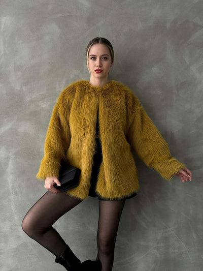 Plush Wholesale Coat - Olive Green