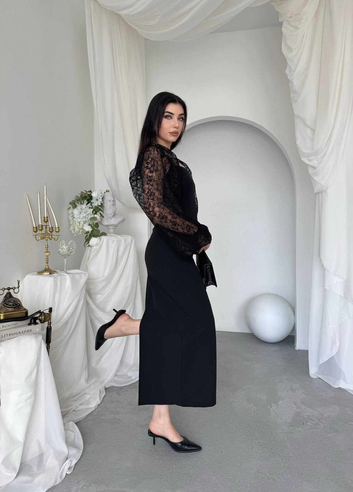 Yames Midi Elbise